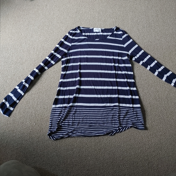 Olive + Oak striped long sleeve shirt - Picture 1 of 4
